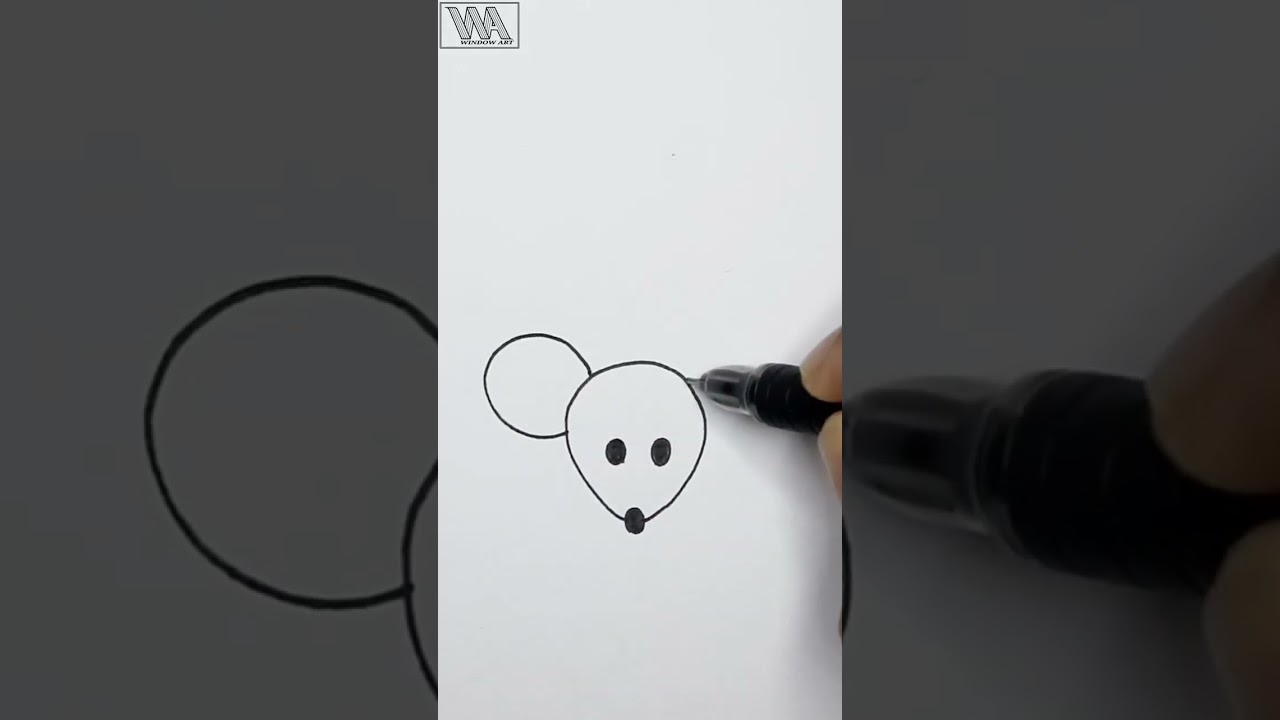 Very Easy Rat Drawing Shorts 🐀 || How to draw a rat || #rat #drawing #shorts  #video