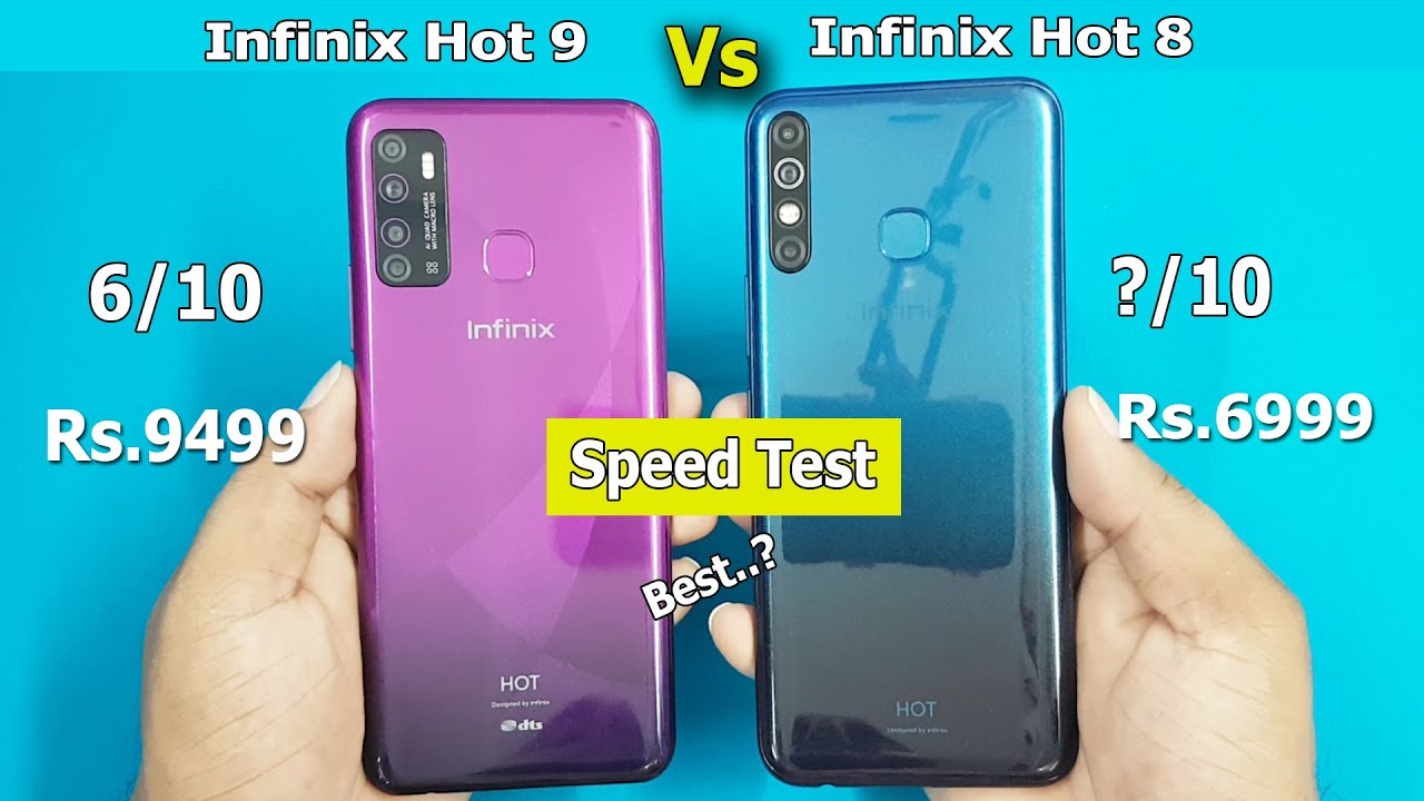 New Infinix Hot 9 vs Infinix Hot 8 Speed Test / Comparison | Antutu Benchmark Scores | 4Gb 64Gb
