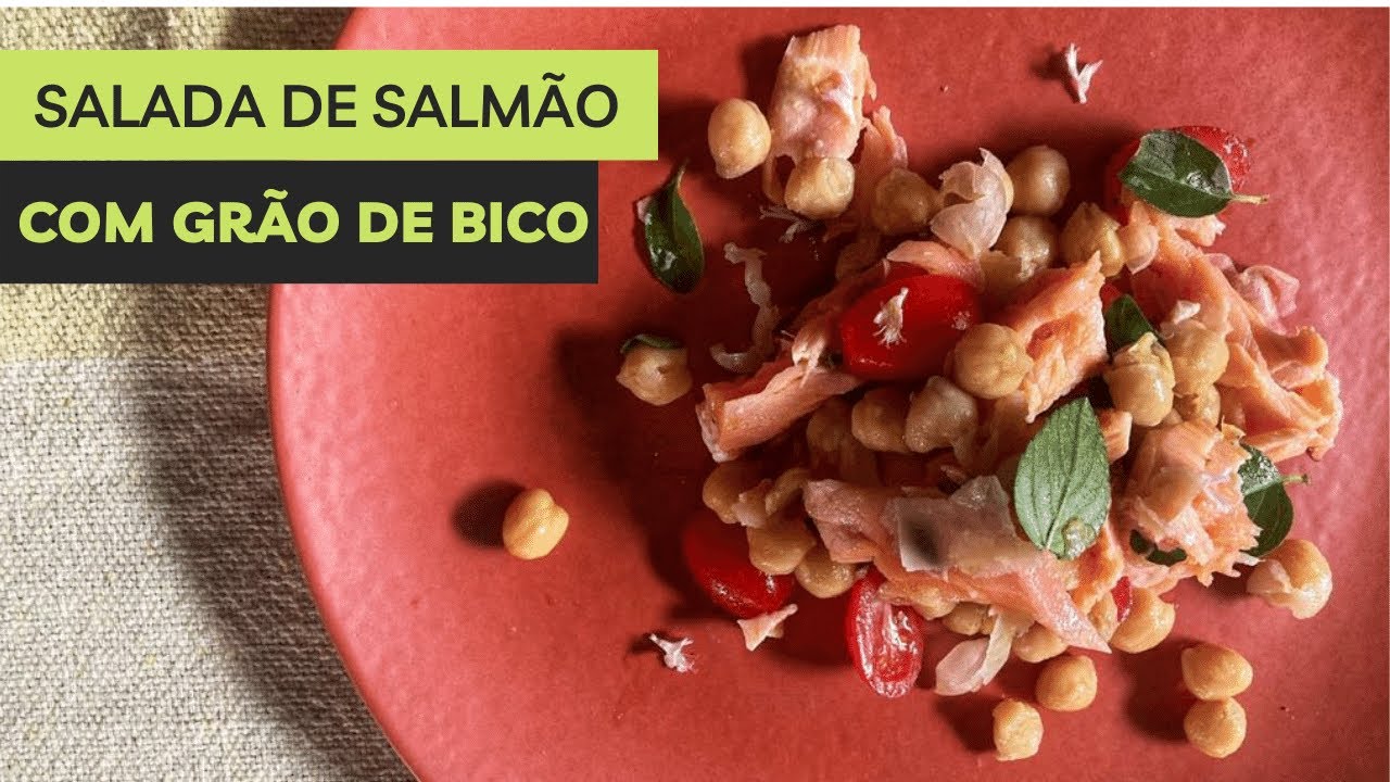 Salada de Salmão Com Grão de Bico