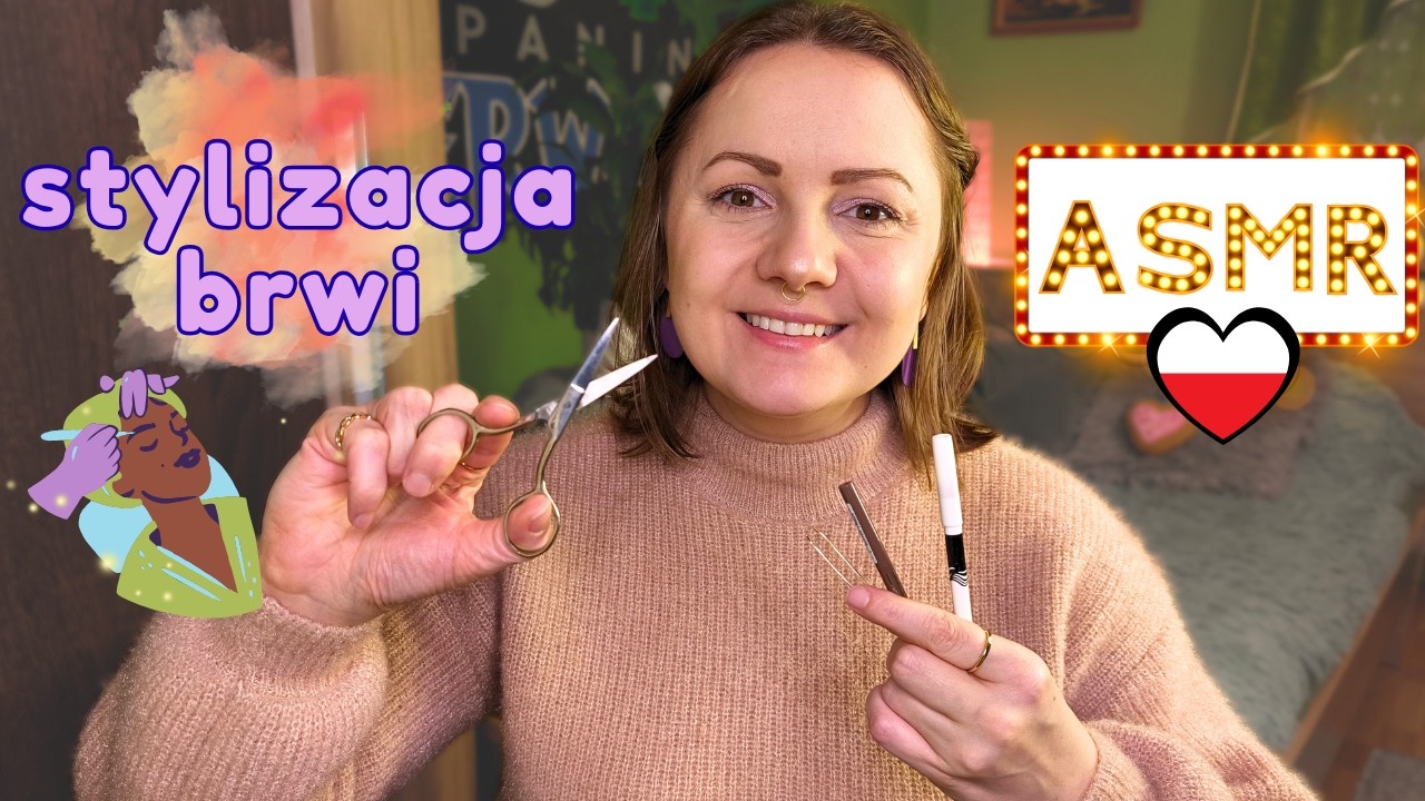 ASMR po polsku STYLIZACJA BRWI 👁️✍️✂️🧼(roleplay/eyebrow styling/slow whisper/personal attention)