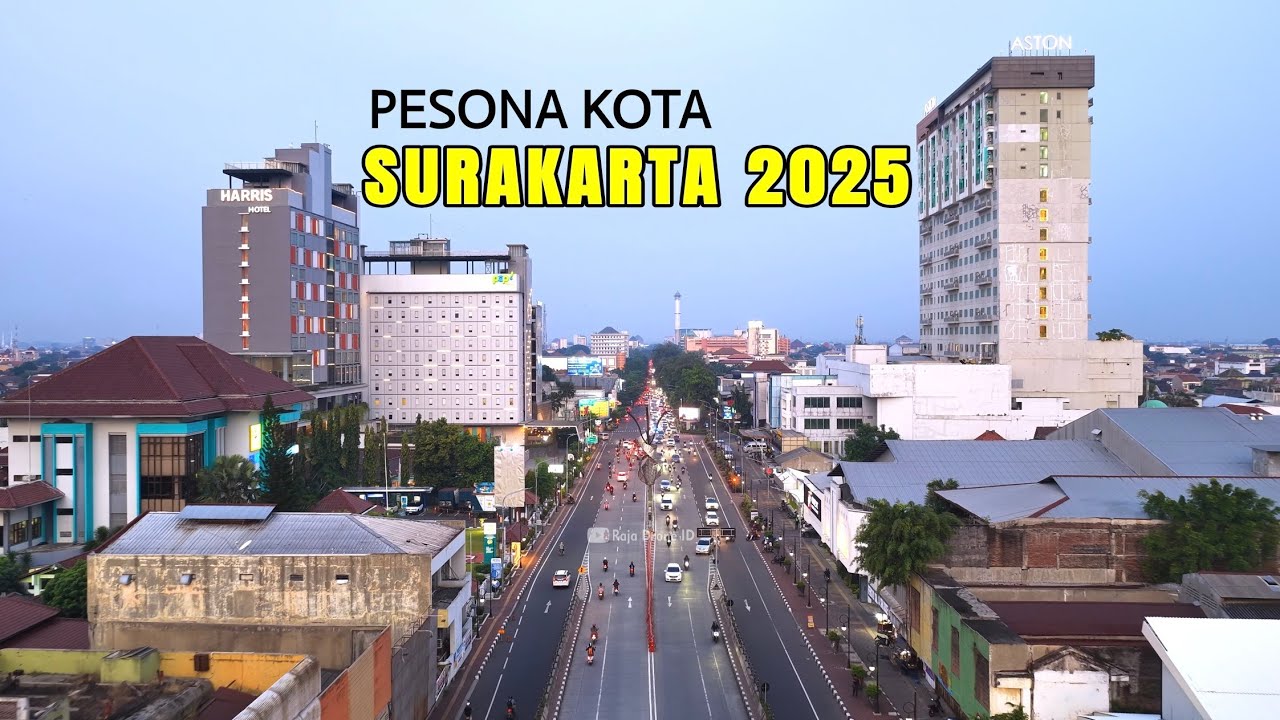 Pesona Kota Solo Jawa Tengah 2025, Dilihat dari Udara Dengan Drone