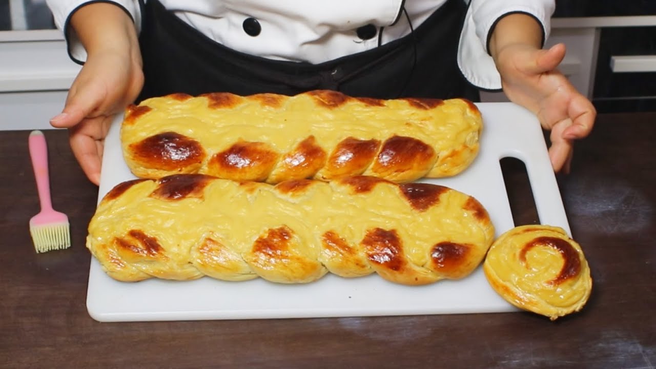 ¡Trenza Casera con Crema Pastelera! Fácil, Esponjosa y Deliciosa 🍞✨