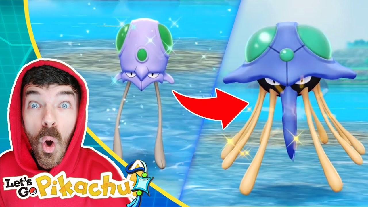Shiny Tentacool & Shiny Tentacruel Caught Wild | Pokemon Let's Go Pikachu Extreme Shiny Living Dex