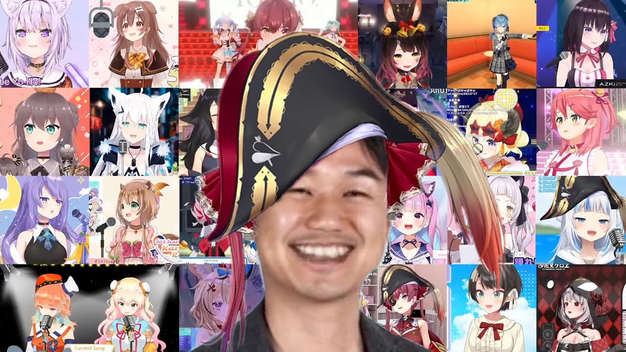 Hololive Sings - 32 Talents sing Ahoy!! 我ら宝鐘海賊団☆ by Houshou Marine