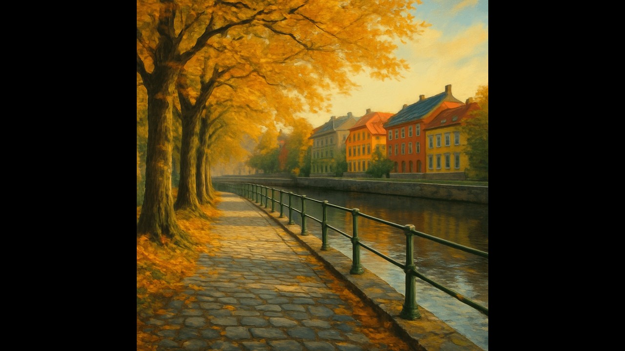 Autumn Walk in Gothenburg  Virtual City Tour 4K