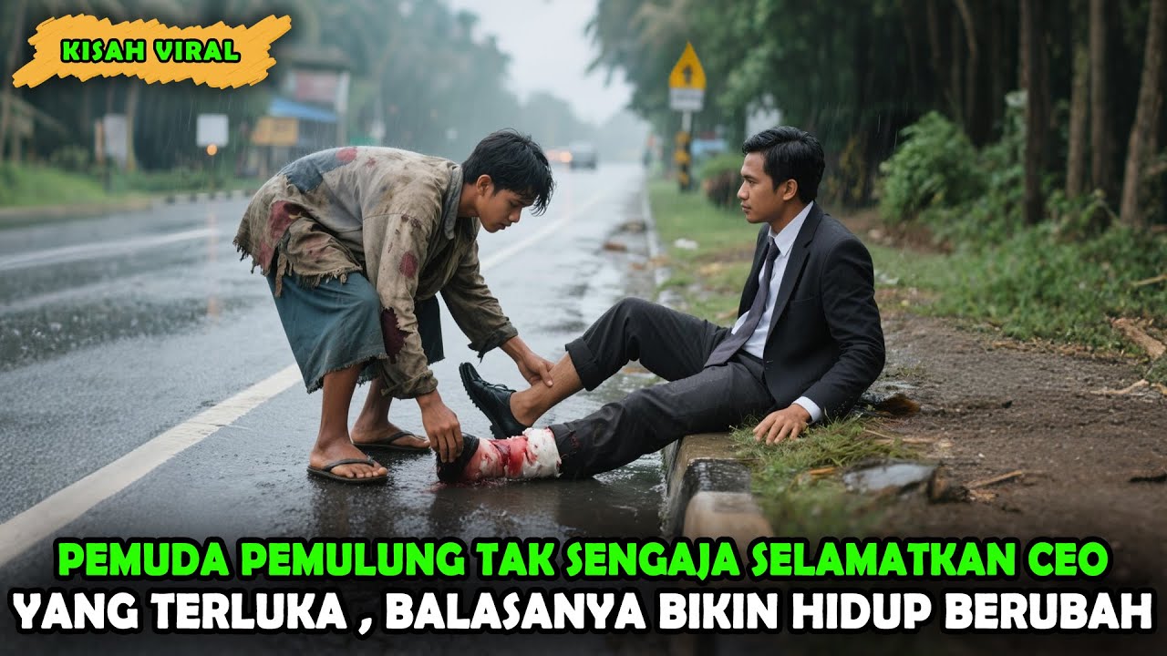 PEMUDA PEMULUNG MISKIN TAK SENGAJA MENOLONG CEO YANG TERJATUH , TAK DISANGKA BALASANYA BIKIN SYOK