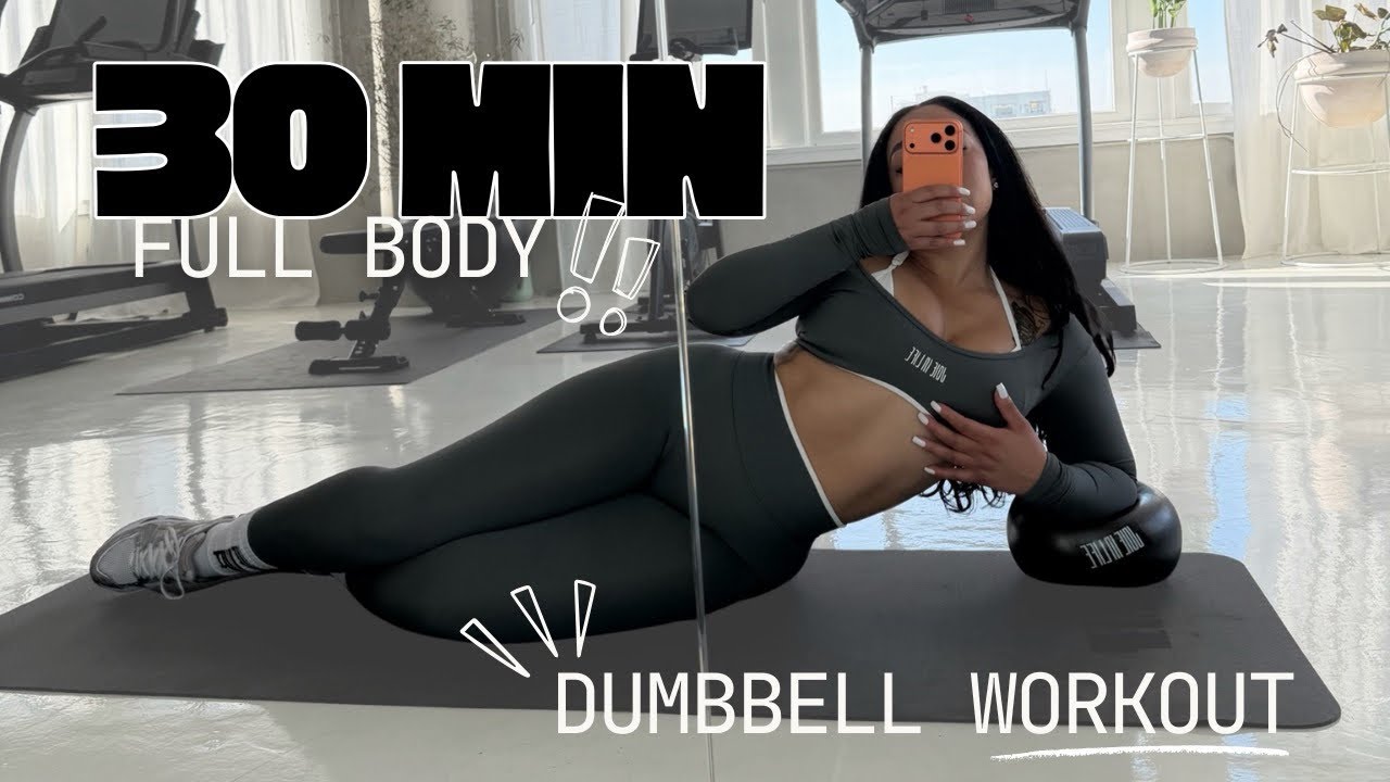 30 min - FULL BODY dumbbell workout! 