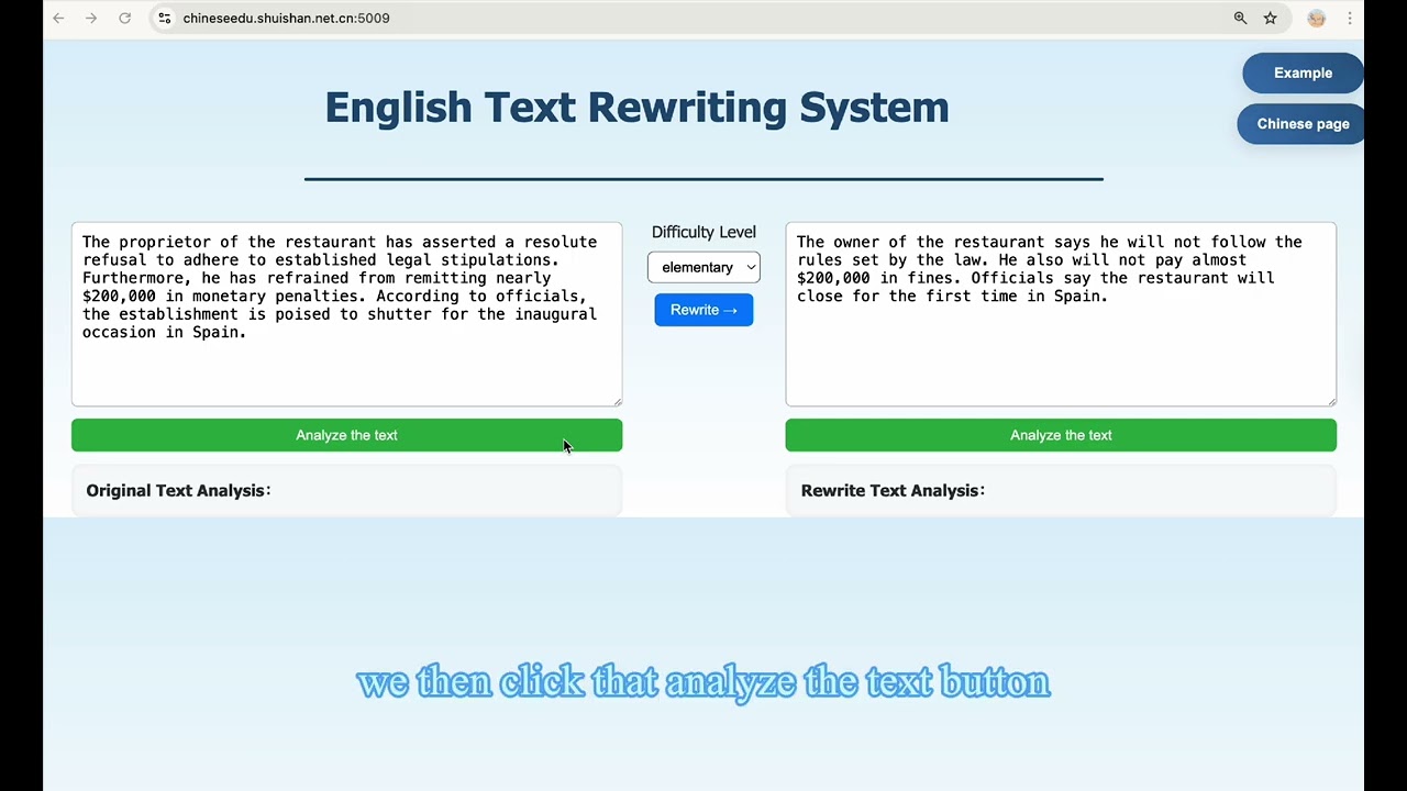 DiffTrans: Bilingual Text Difficulty-level Transfer System with Lexicon Extraction and Visualization