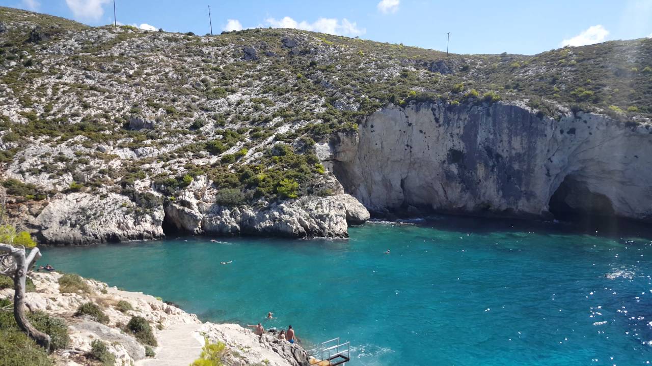 Porto Limnionas on Zakynthos Greece sept 2016 4K