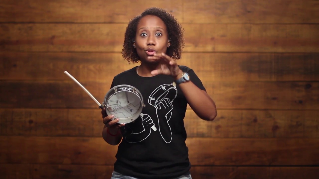 Subida de 3, com surdo e caixa - Tamborim na bateria