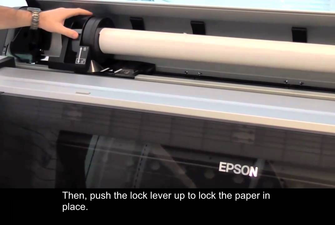 Настройка принтера Epson 9900 — загрузка рулонной бумаги