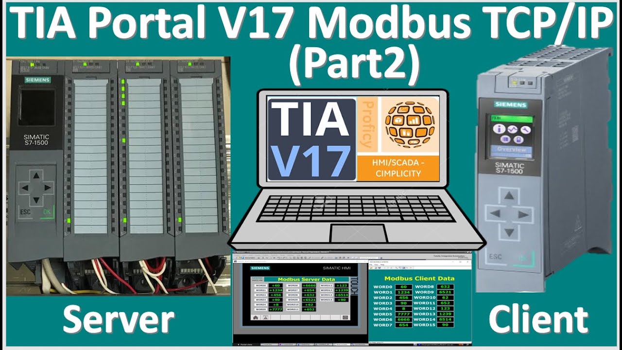 TIA Portal V17 connect with PLC S7-1500 about Modbus TCP/IP communication Part-2