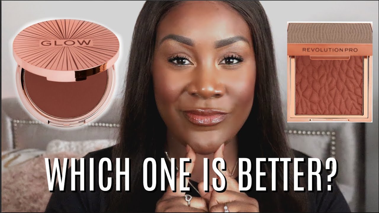 Comparing REVOLUTION Splendour ultra matte bronzer VS REVOLUTION PRO Sculpting bronzer on DARK SKIN