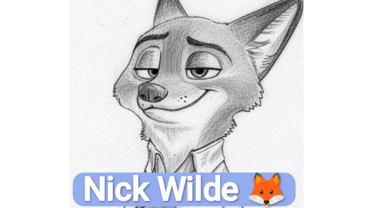 Nick Wilde 🦊✏️ | Zootopia Character Drawing Step by Step