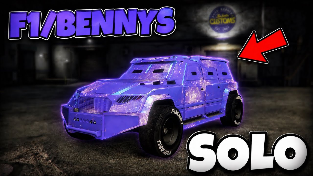 *EASY*HOW TO MAKE YOUR OWN MODDED CARS SOLO IN GTA 5 ONLINE F1-BENNYS!