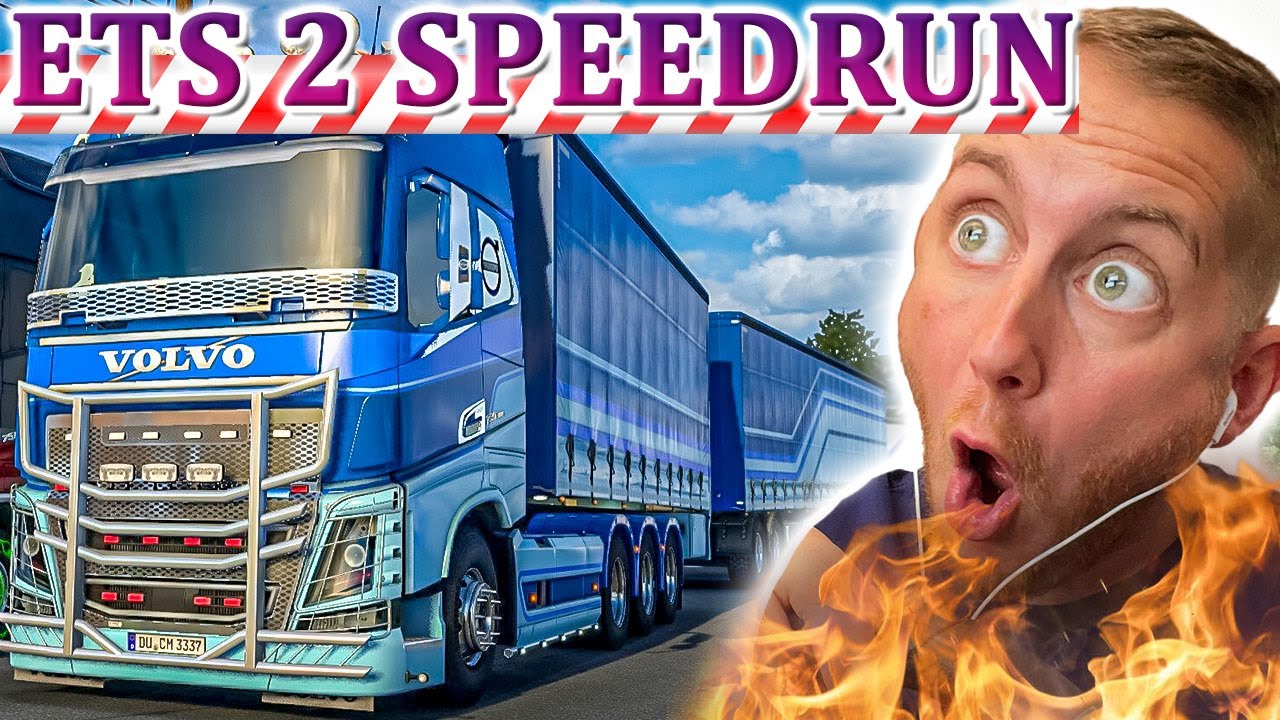 ETS 2 Speedrun - VOLVO mit 1500 PS und 10 Achsen, völlig irres Rennen - Euro Truck Simulator 2