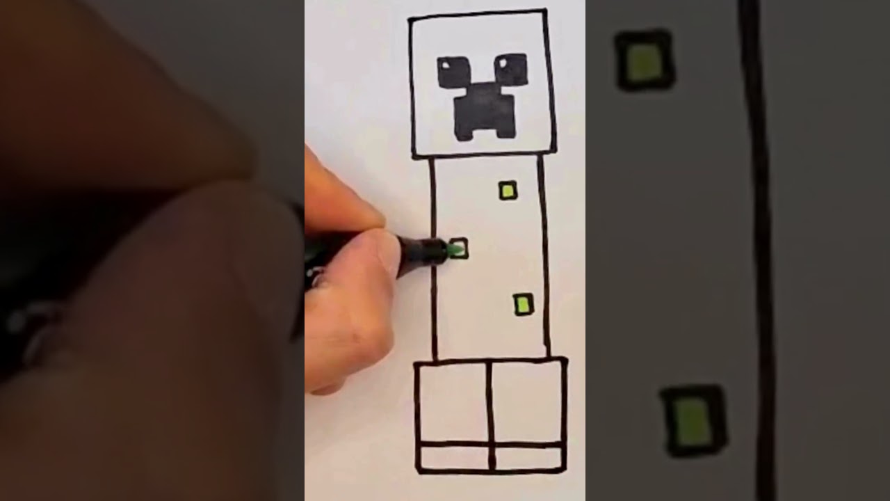Disegniamo il Creeper di Minecraft passo dopo passo!  