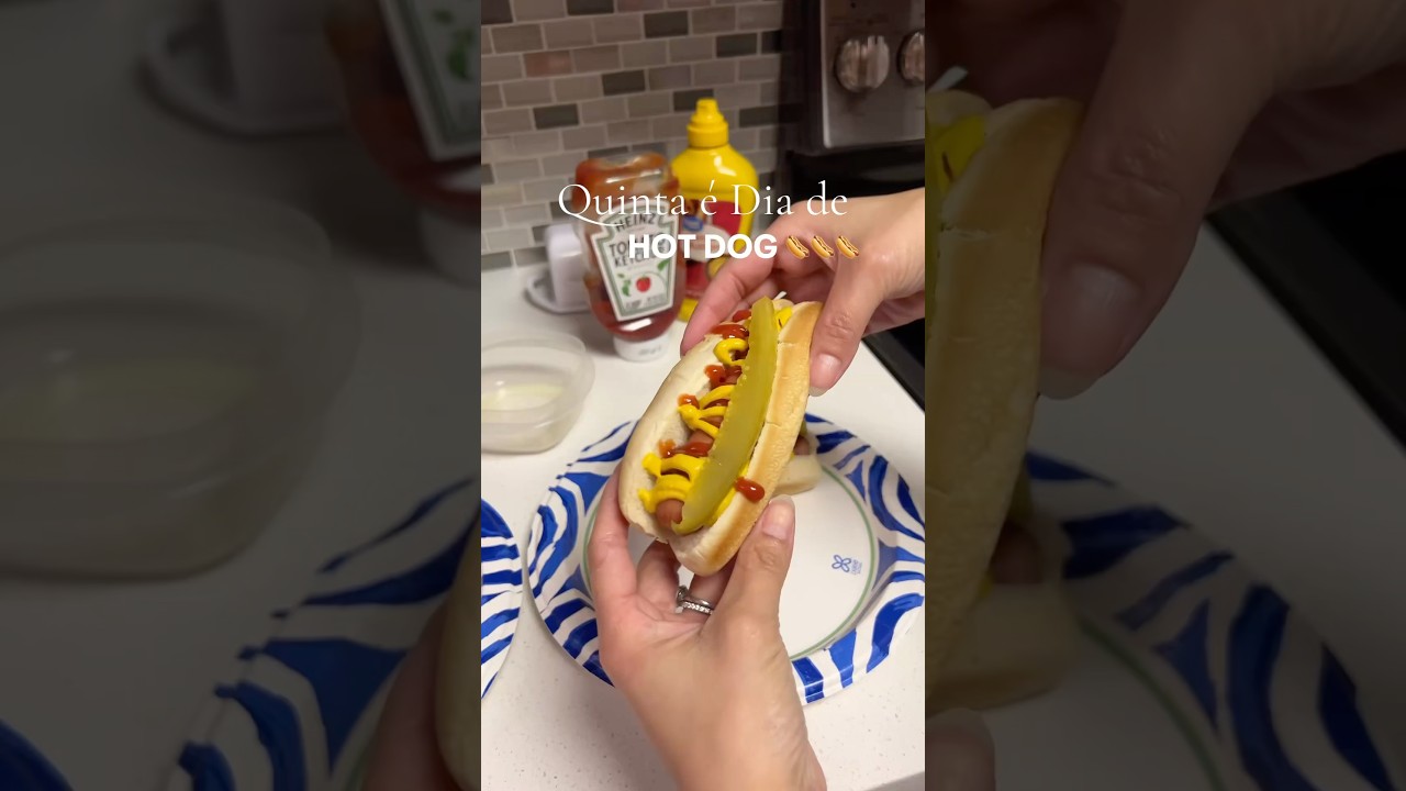 Hot Dog Americano ou Brasileiro? 🇺🇸🇧🇷#jantafacil #morandonoseua #maridogringo #cachorroquente