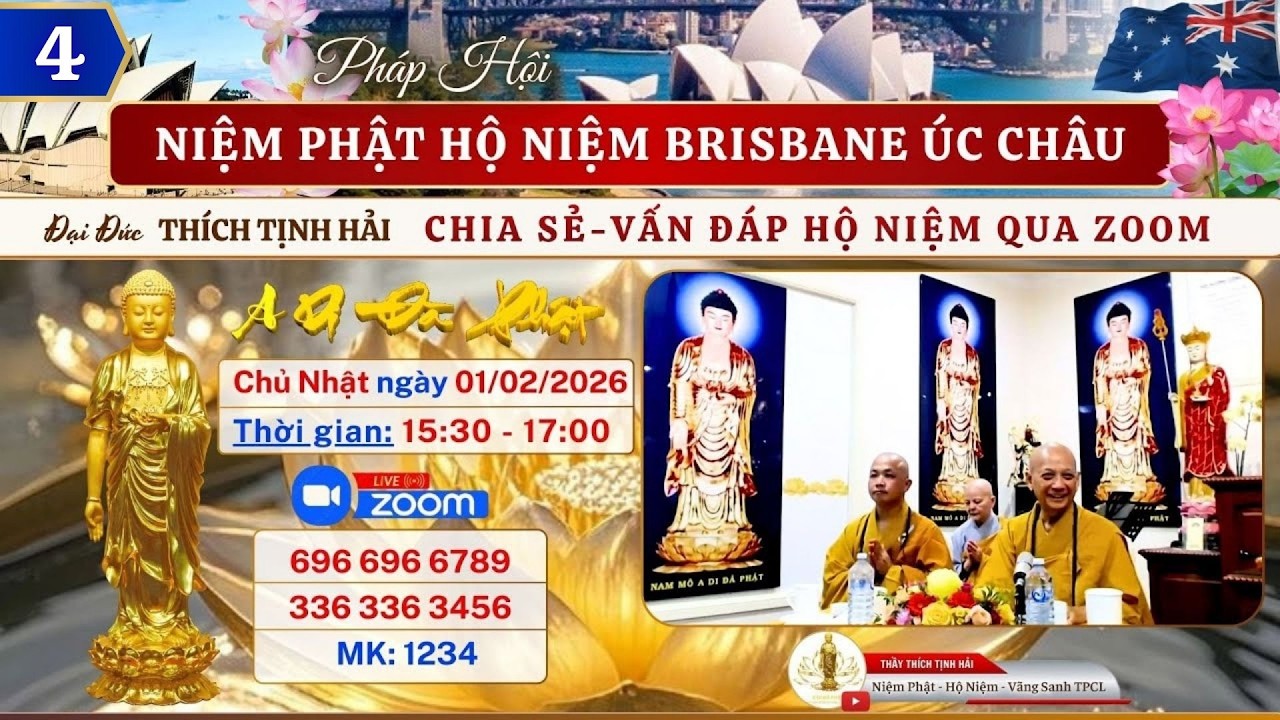 2. ĐĐ THÍCH TỊNH HẢI CHIA SẺ-VẤN ĐÁP HỘ NIỆM | PHÁP HỘI NP HỘ NIỆM BRISBANE ÚC CHÂU 01/02/26