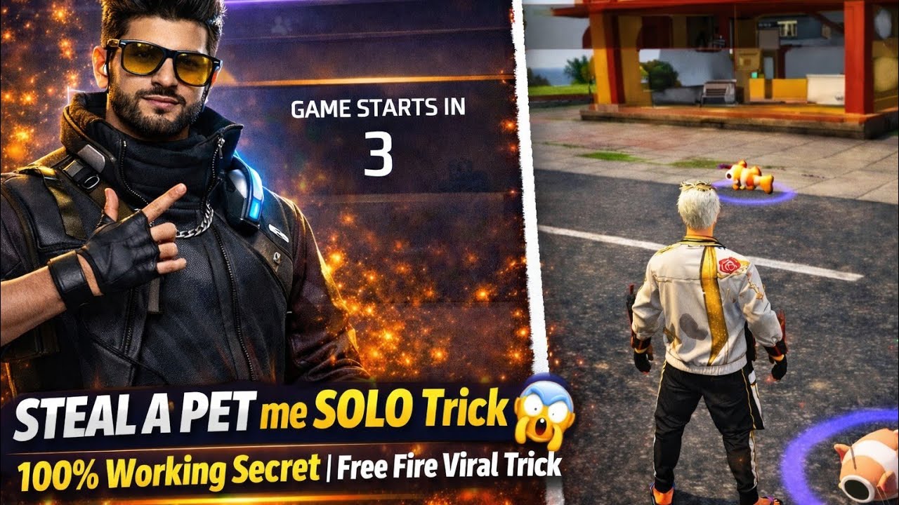 STEAL A PET me SOLO Trick 😱 100% Working Secret | Free Fire Viral Trick
