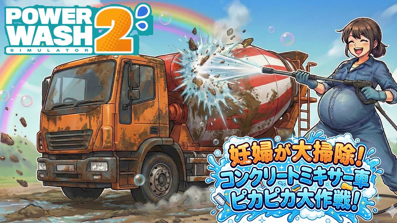 【Power wash Simulator2】 #34  水の音に癒されながら！主婦ののんびり雑談配信