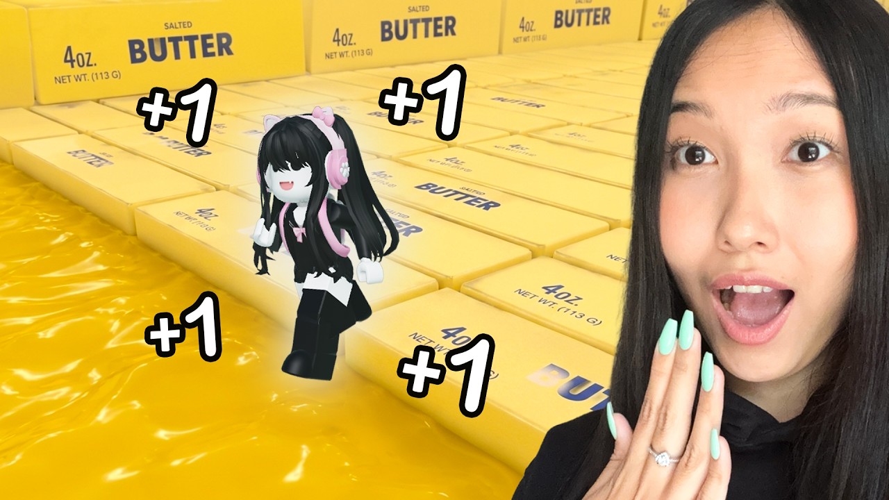 trying roblox's most SATISFYING game.. (+1 Speed Butter Escape)