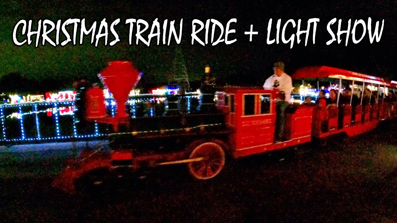 C P Huntington Holiday Christmas Train Ride POV - Texas (4K)