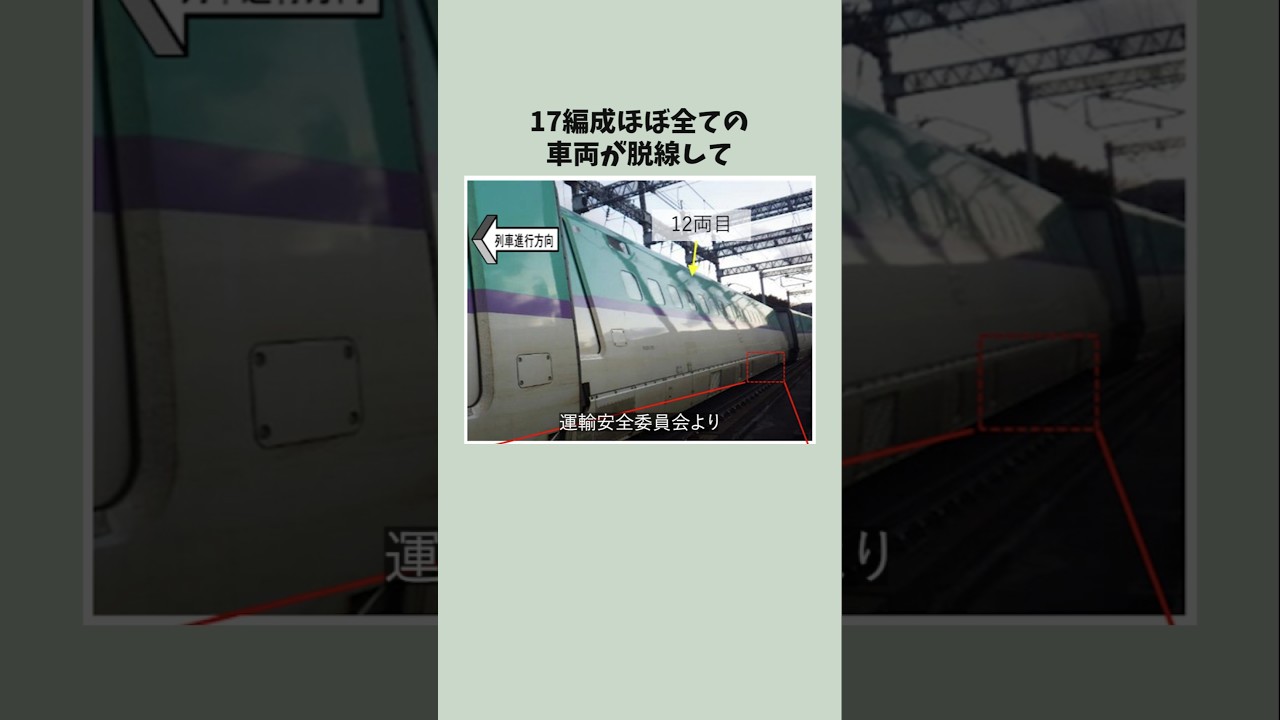 【東北新幹線】史上２回目の営業列車の脱線事故