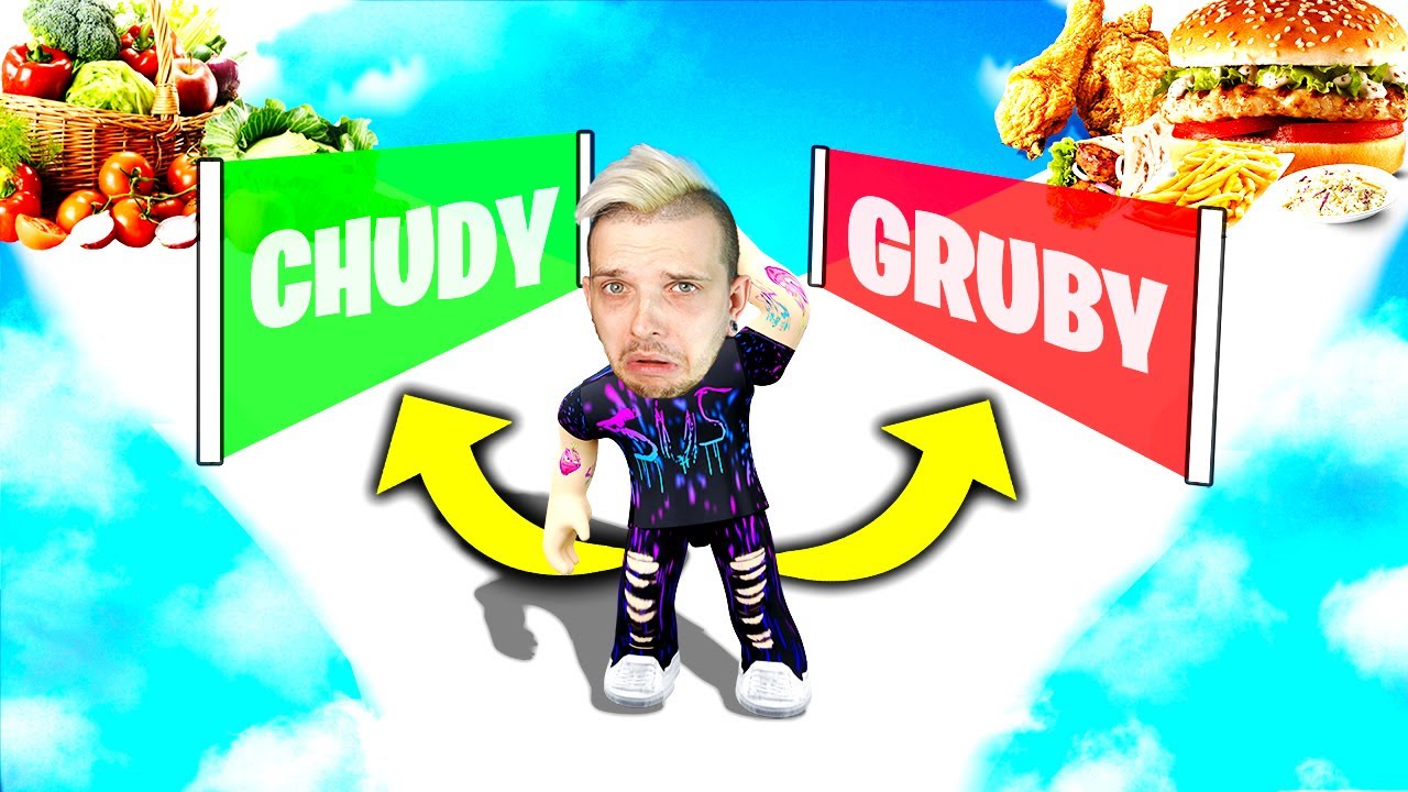 MUSZĘ BYĆ ALBO CHUDY ALBO GRUBY w ROBLOX - Food run 🍔