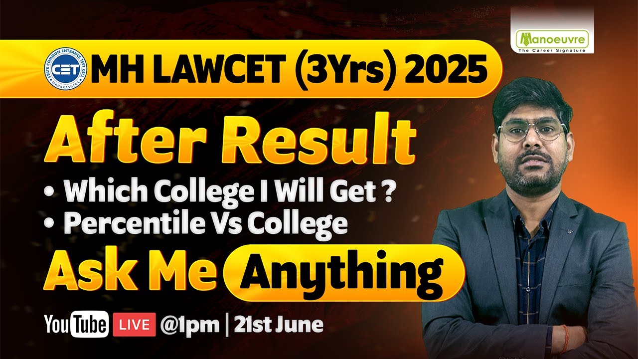 MHCET LAW 3 Years 2025 : Which College Will I Get After Result? Percentile vs College #mhcetlaw