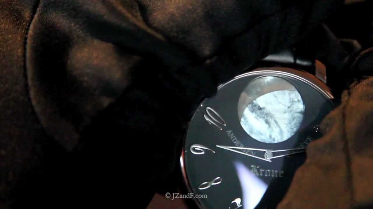 Svend Andersen Krone Moon in 18K White Gold Marble and Black MOP Photorealistic Moonphase.mov