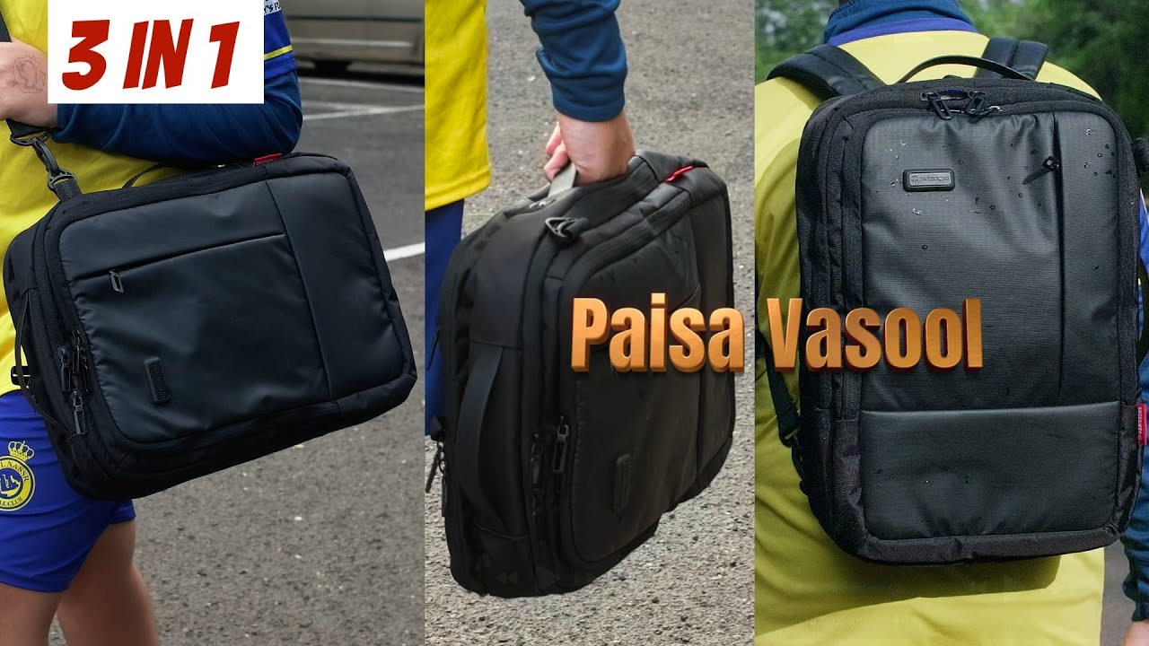 Harissons Axiron 3-in-1 Laptop Backpack - Paisa Vasool Ultimate Versatile Bag for Professionals