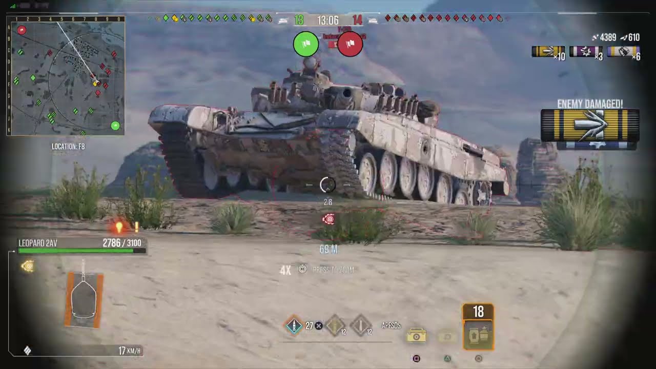 WoT Console | Cold War | Leopard 2AV | 9,027DMG 1,478AST 3 Kills
