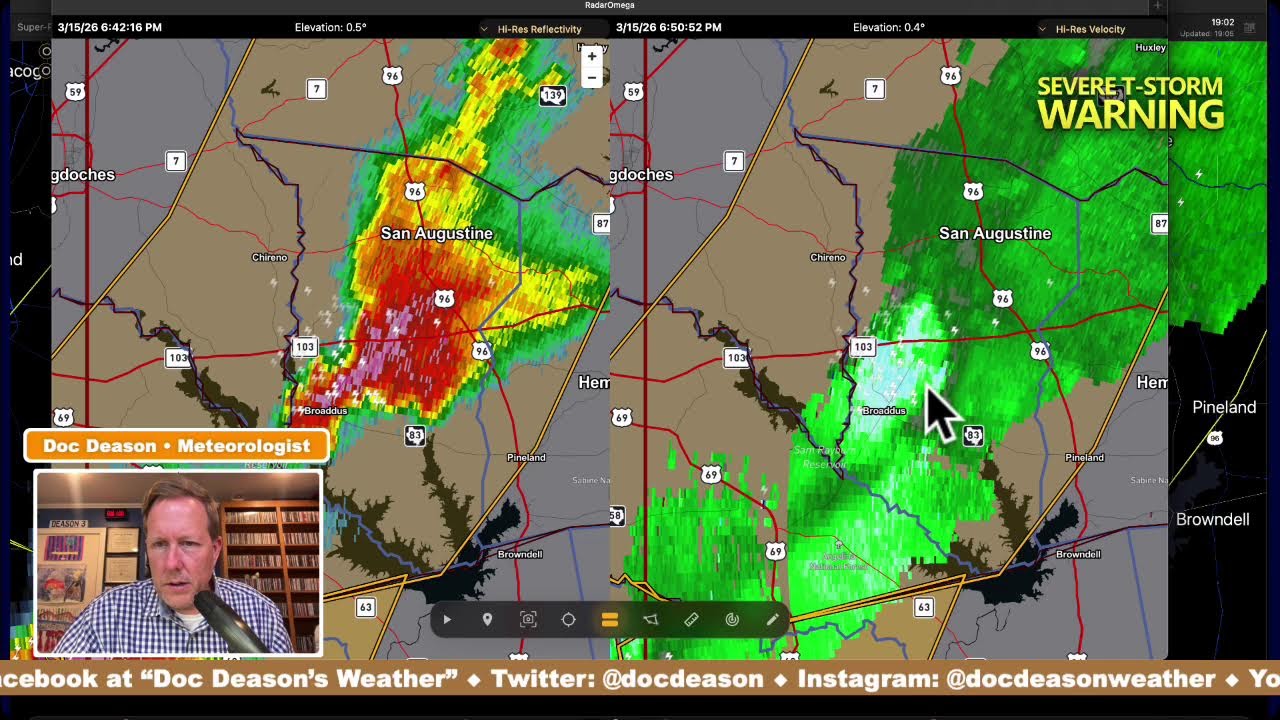 Live Severe Weather Coverage w/Doc Deason