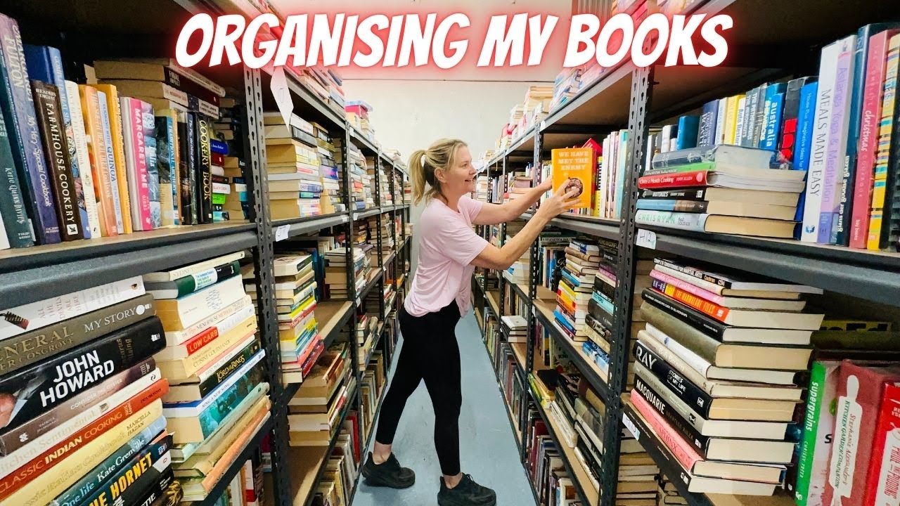 Organise my messy book shelves with me! Secondhand bookseller