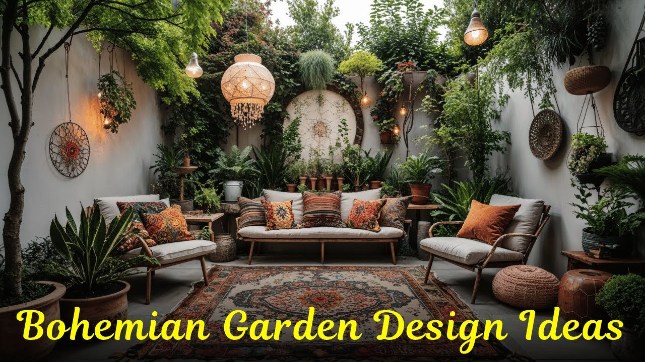 Bohemian Garden Design Ideas 2025 | Eclectic Outdoor Oasis