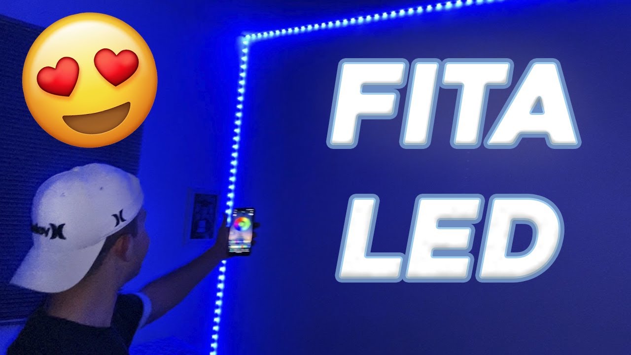 COLOQUEI FITA LED NO MEU QUARTO
