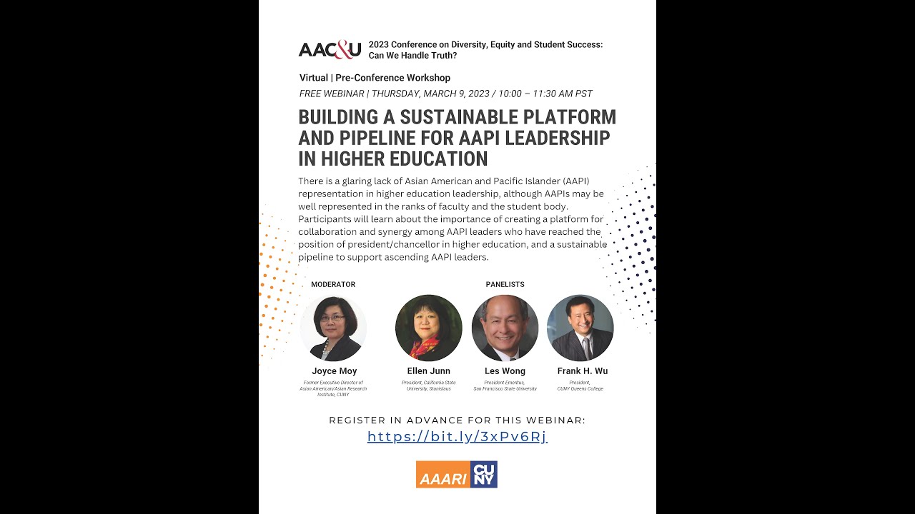 Building a Sustainable Platform and Pipeline for AAPI Leadership in Higher Education