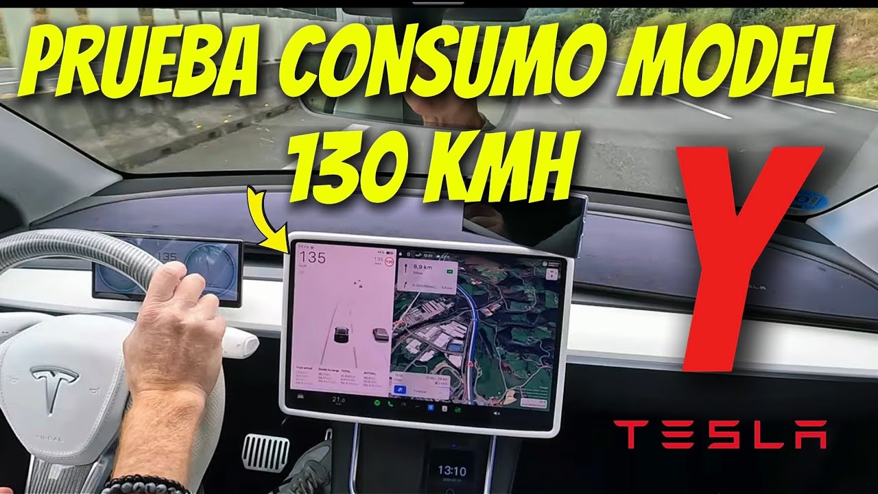 ⚡ Tesla Model Y: consumo real a 130 km/h en autopista