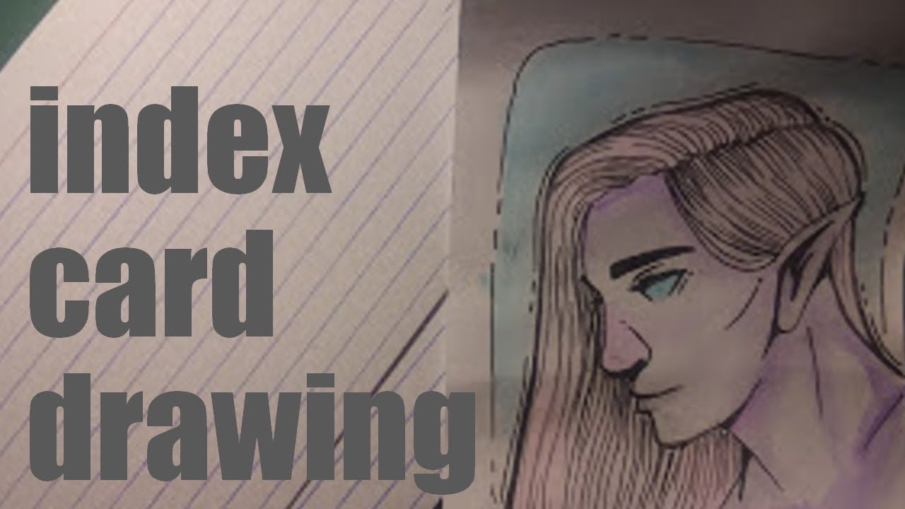 Drawing on index cards ■GeoRob■ speed paint