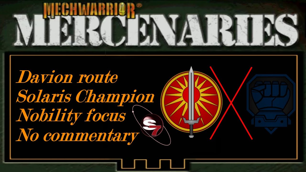 [Longplay, No Commentary] MechWarrior 4: Mercenaries (PC, 2002) 1080p Davion Play-through Part 1/2