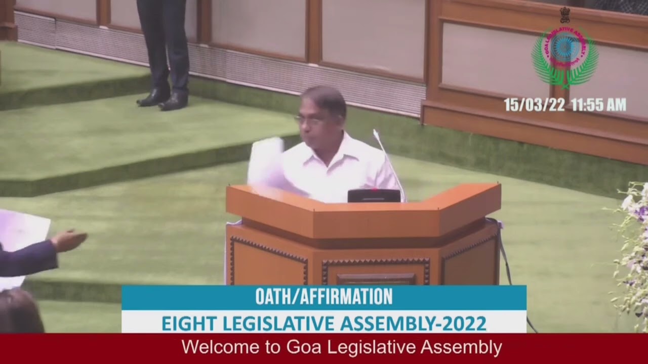 BJP'S SUBHASH SHIRODKAR TAKES OATH AS MLA |  Prudent Media Goa