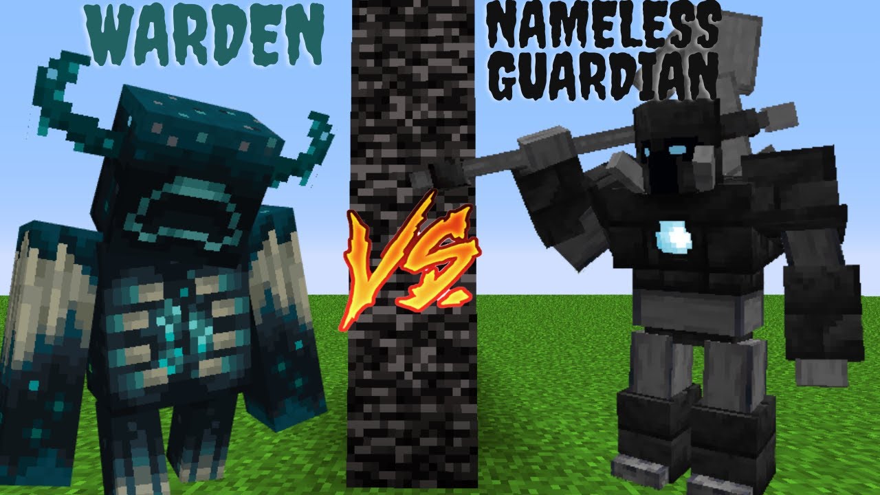 WARDEN VS Nameless Guardian / Minecraft Mob Battle