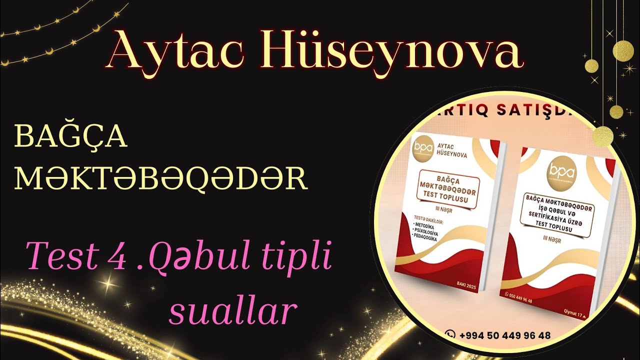 Məktəbəqədər canlı test  Qəbul  sualları