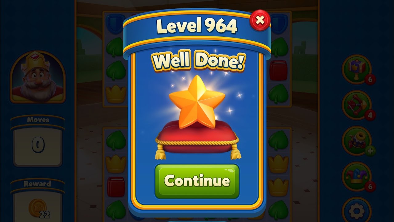 Royal Match - King Robert - Level 964 (last move clearance)
