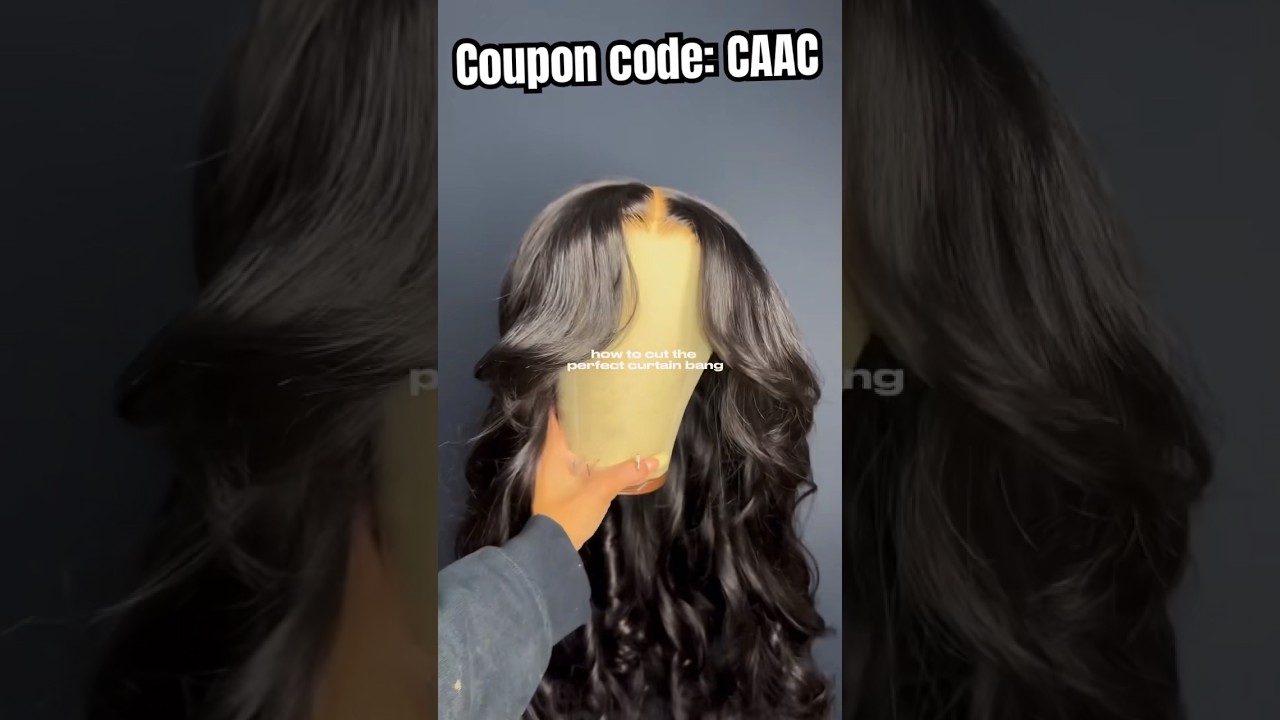 😯How To Cut The Perfect Curtain  Bang On Lace Wig? Details Tutorials Ft.#ulahair #shortvideo