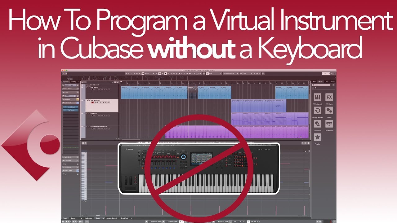How to Program a Virtual Instrument in Cubase WITHOUT a Keyboard