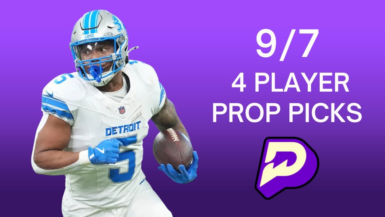 9/7 PRIZEPICKS | BEST 4 NFL WEEK 1 PLAYER PROPS | #prizepicks #prizepickstoday #nflprizepicks