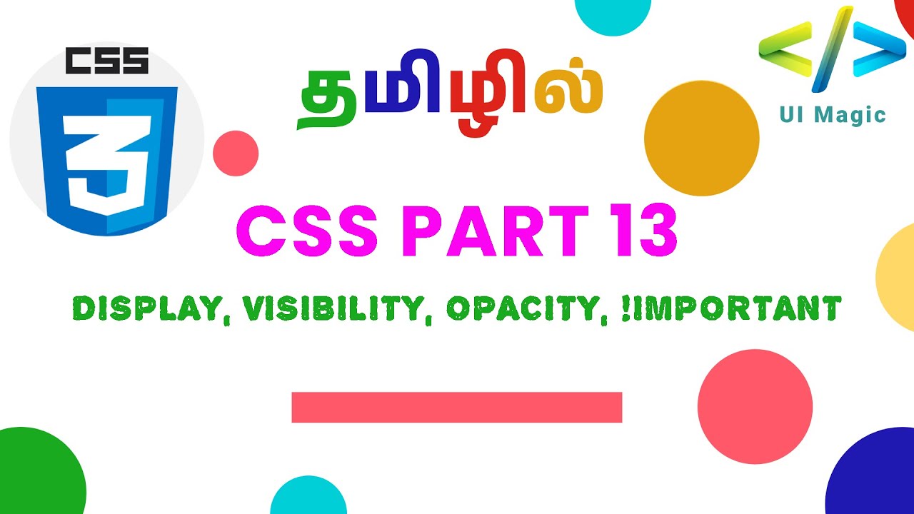 Mastering CSS Display, Visibility, Opacity, and !important: A Comprehensive Tutorial - Part 13