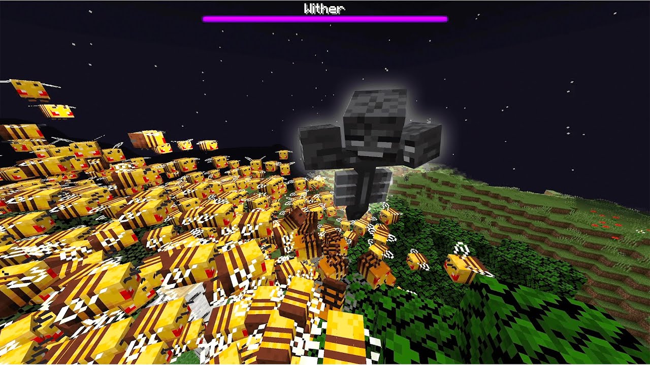 Killing The Wither With an Army of Bees